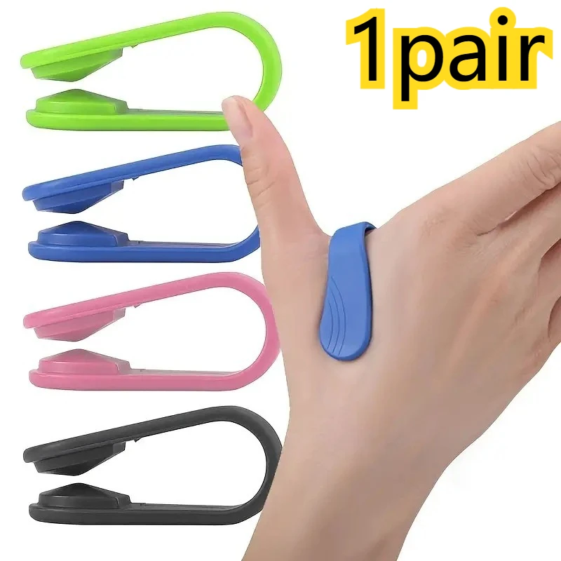1Pair Finger Acupressure Massage Clips, Portable Stress Relief Headache Migraine Pain Relief Hand Massager