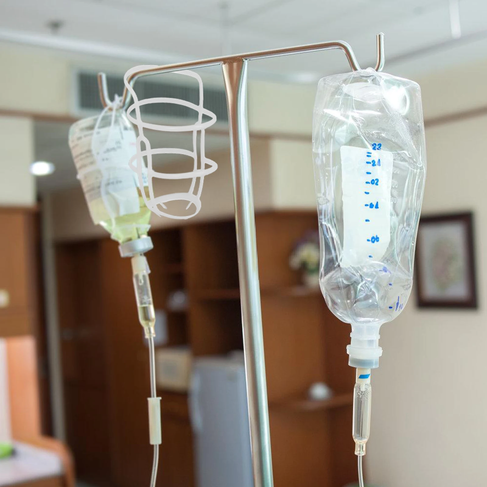 

40pcs Infusion Hanging Net Saline Bottle Mesh White Portable Durable PP Suitable Sizes Hospital Clinic Medical Health Care