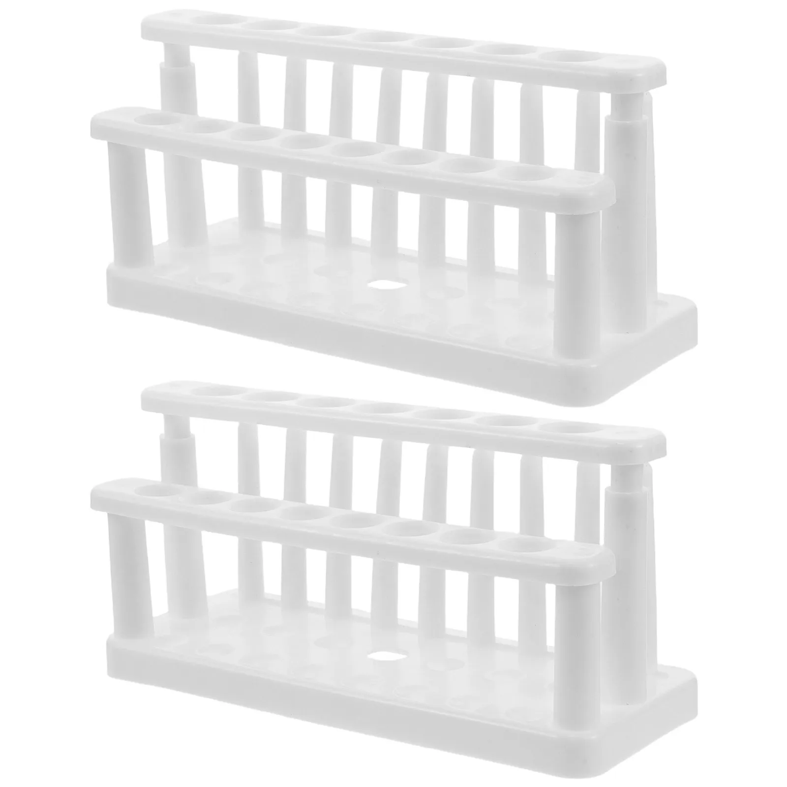 2Pcs Test Tube Rack Plastic Lab Organizer Stable Holder 15 Holes 9 Columns Tube Drying Stand for Laboratory Science view 4