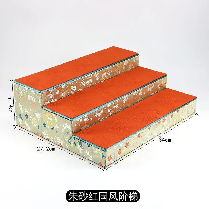 Palace style jewelry display ladder three-layer bracelet jade live broadcast display stand Song Jinbu thickened goods tray