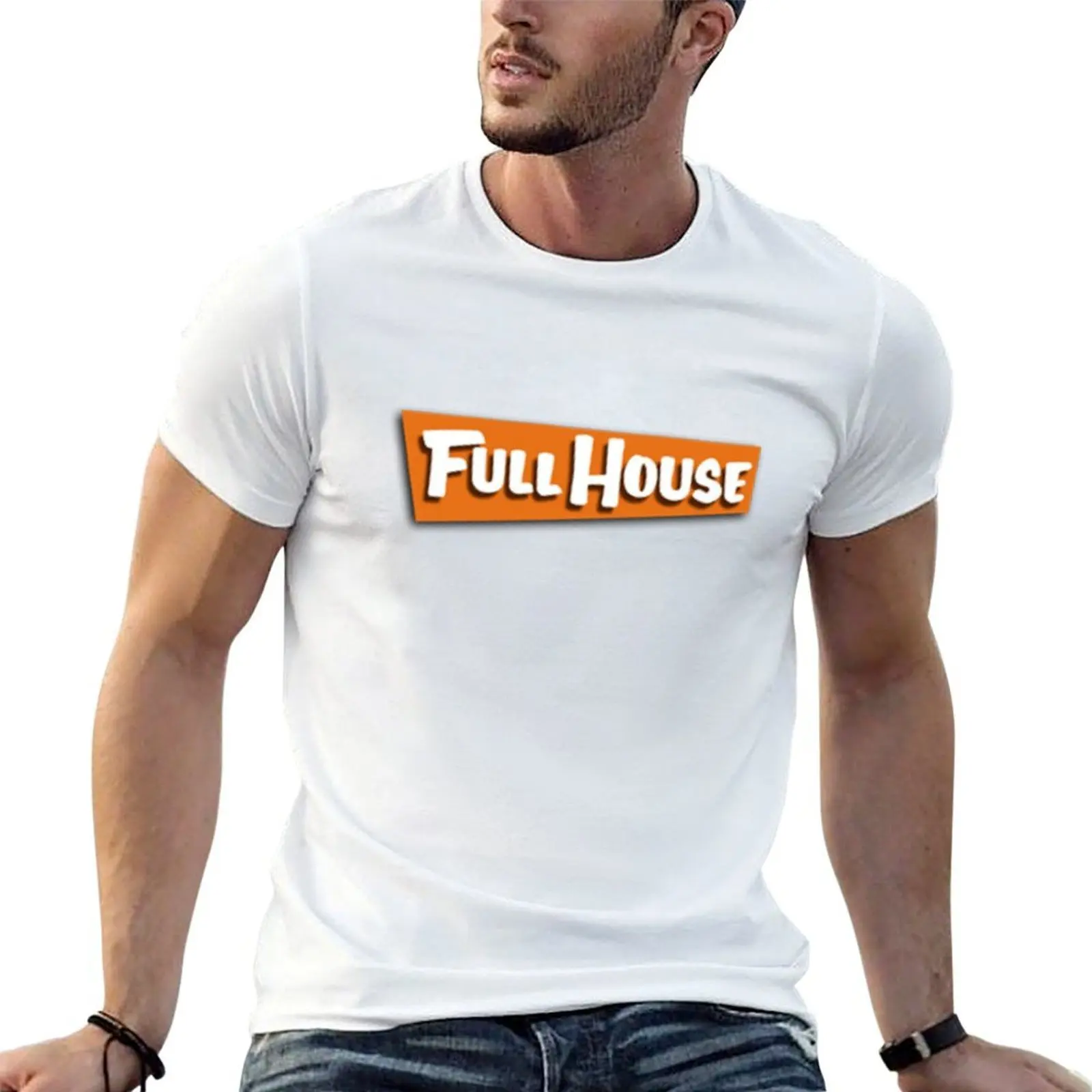 

full house title T-Shirt anime t shirts oversize man t shirt cotton high quality T-Shirt