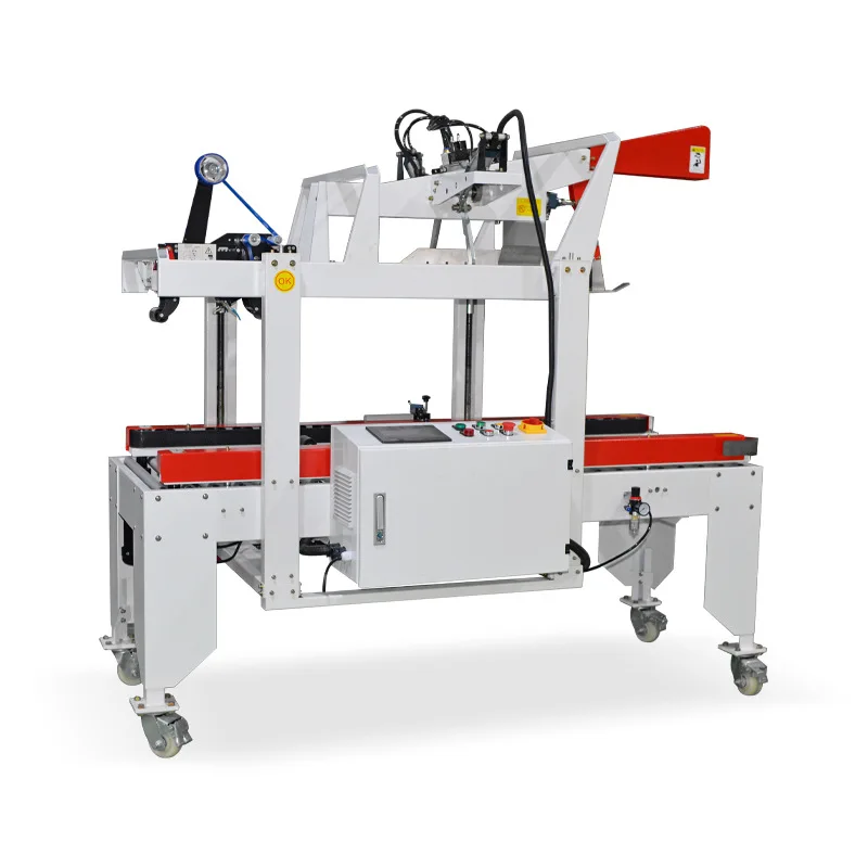 Servo double column folding cover sealing machine, one-button switching box gauge sealing machine