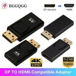 4K/1080P DisplayPort do HDMI-kompatybilny konwerter Port wyświetlacza mężczyzna DP do kobiet kabel HD TV Adapter wideo dla PC TV DP kabel HD