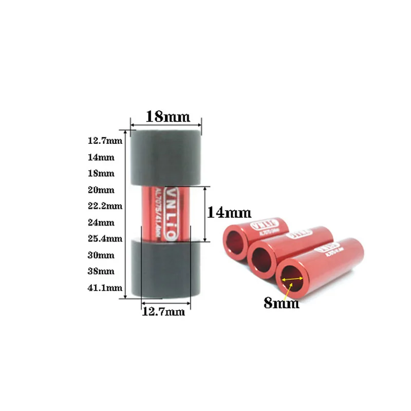 VNlio Mountain Bike Rear Shock Absorber Bushing Turning Point Outer Diameter 12.7 Inner Diameter 8 Shock Absorber Accessories