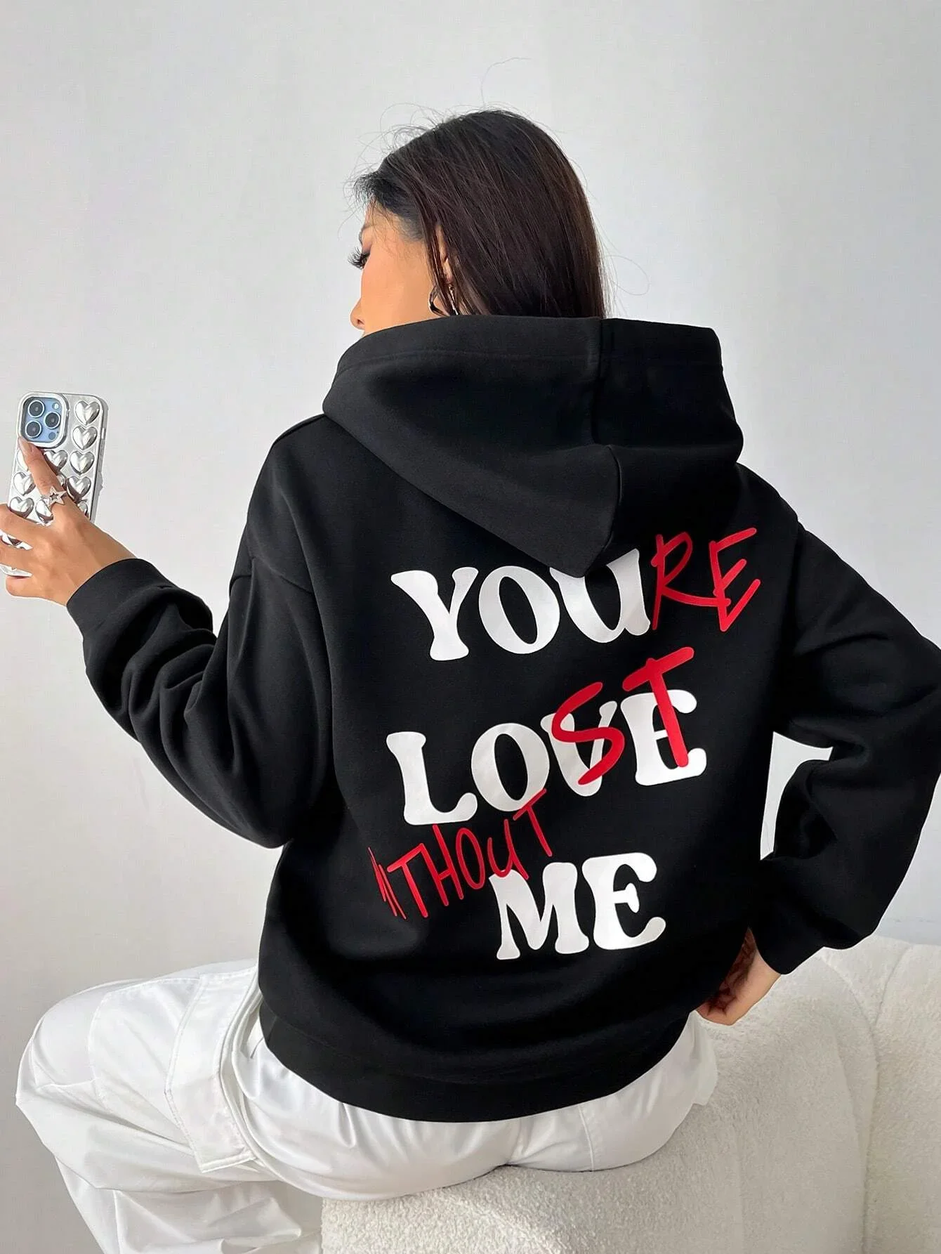 Easter bunny Printed Female Hoodies Hip Hop Street Casual Fashion Hoodie Loose New Sweatshirts Autumn Warm Fleece Clothing