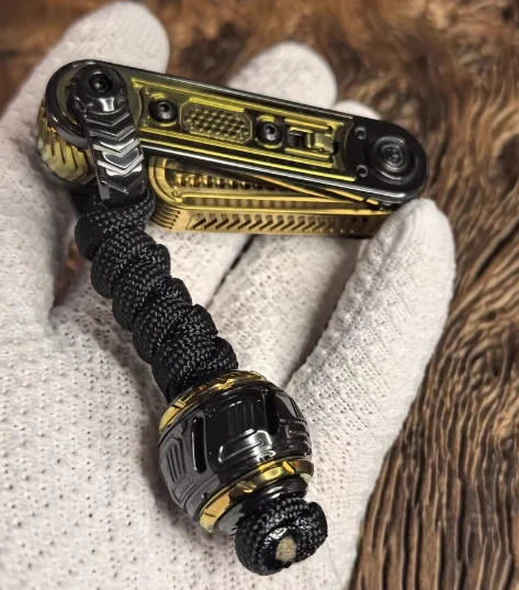 Used EDC Seki Cyber Core 2.0 Optimized Version EDC Zirconium Alloy Gold Plated Decompression Promotion