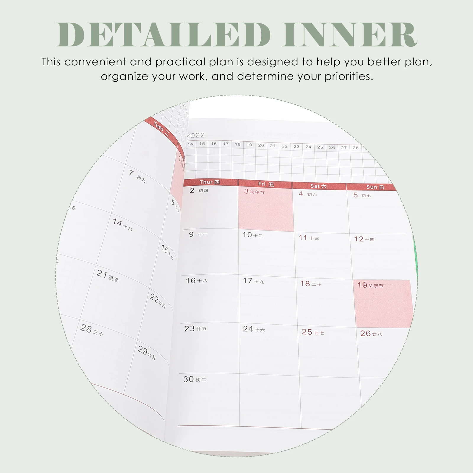 

Time Management Manual Schedule Planner Notebook PU Cover Gentle Paper Daily Organizer Recording Notepad Student Teacher