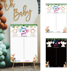 Boy or Girl Gender Reveal Voting Game Poster Board with Stickers Baby Gender Reveal Party Decoration Baby Shower Supplies