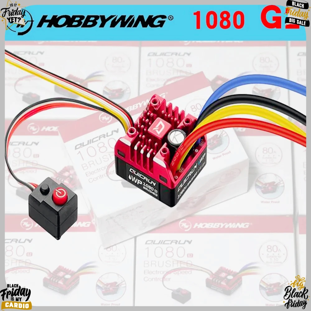 

Hobbywing Coopao Wp-1080-g2 Second Generation 80a Fully Waterproof Brushed Electric for 1/10 Rc Crawler Car Trx4 Axial Scx10 Rgt