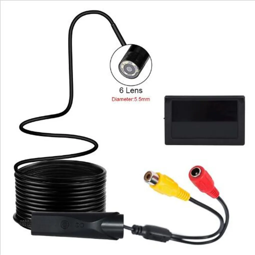 

4.3inch 5.5MM AV Handheld Endoscope Water-proof IP66 CMOS Borescope Video TVL Microscope Camera For PCB Repairing Check