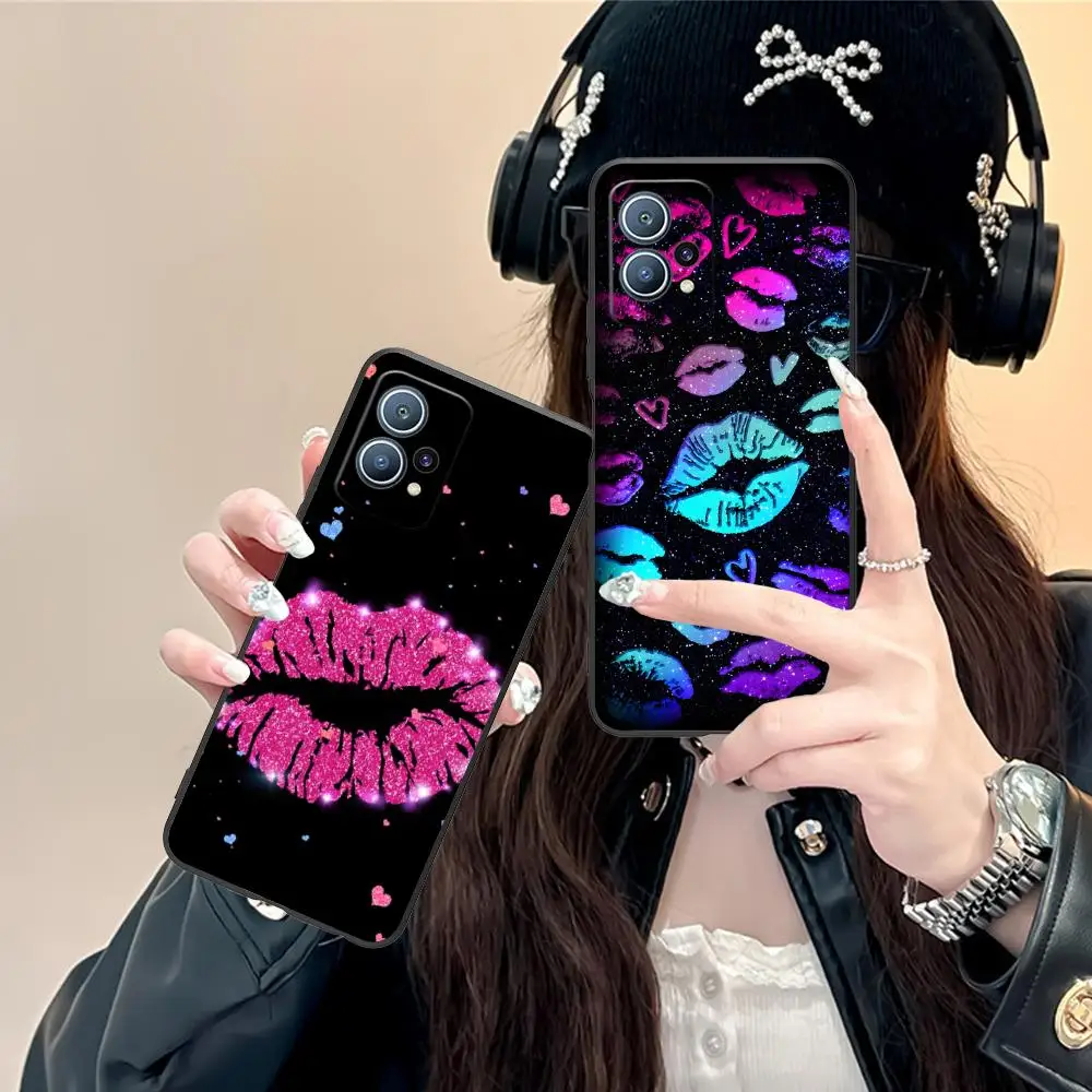 

Милый чехол для мобильного телефона Kiss Lips для Huawei P60 P50 P40 P30 P20 P10 P9 P8 Pro Lite Plus с цветной печатью, защитный чехол, красивый