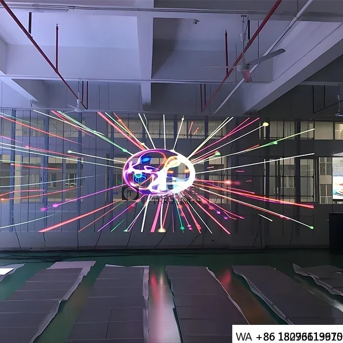 P3.91/P5 Transparent LED Wall 1000x100mm Screen for Mall Commodity Marketing Displays
