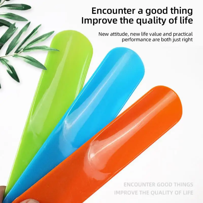 Shoe Lifter Durable Shoehorn Plastic Colored Neutral Style Shoe Horn Unisex 20cm Anti Slip Shoe Aid Shoe Sturdy Sleep Aid Tool