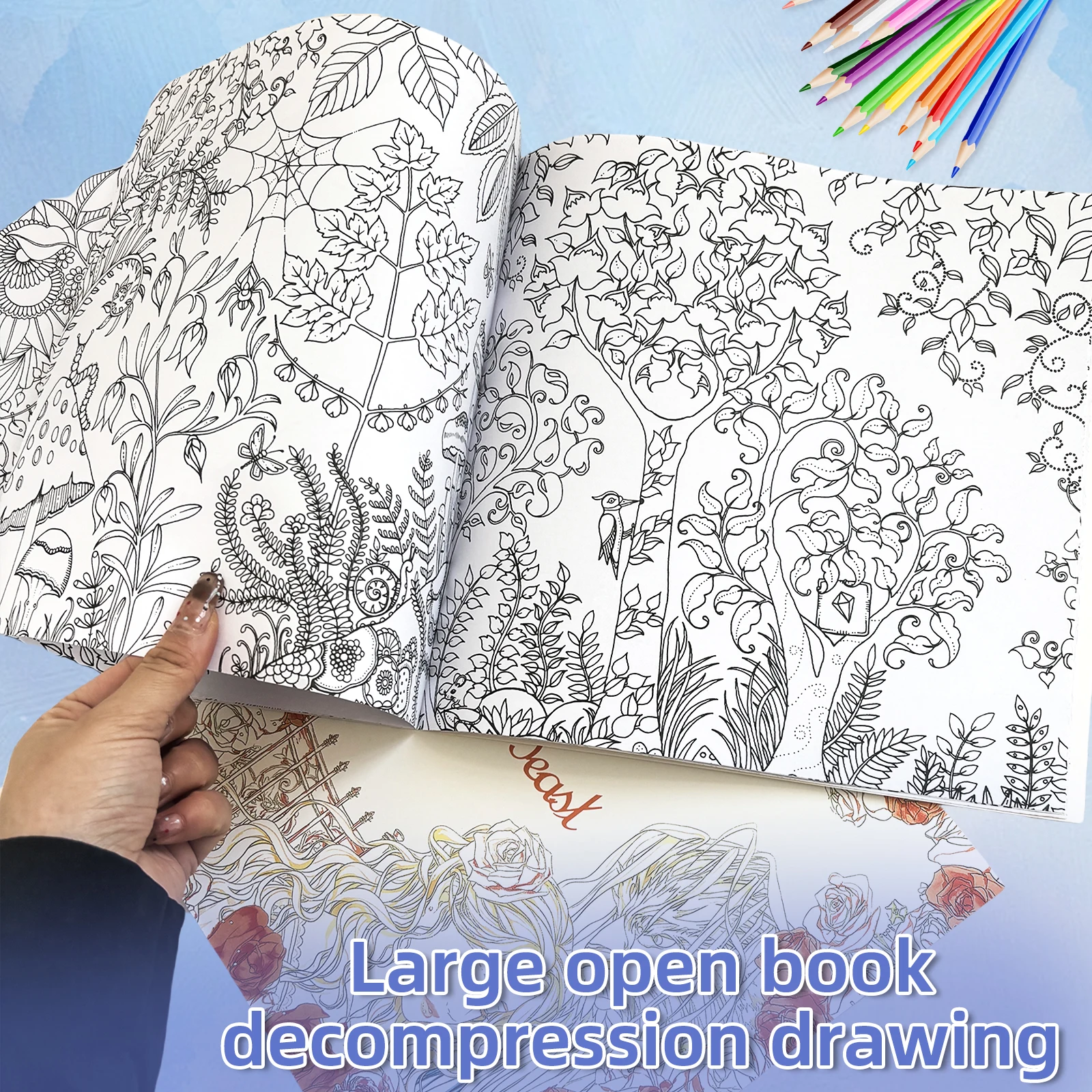Coloring Book For Children Adult Relieve Stress Kill Time Painting Art Book