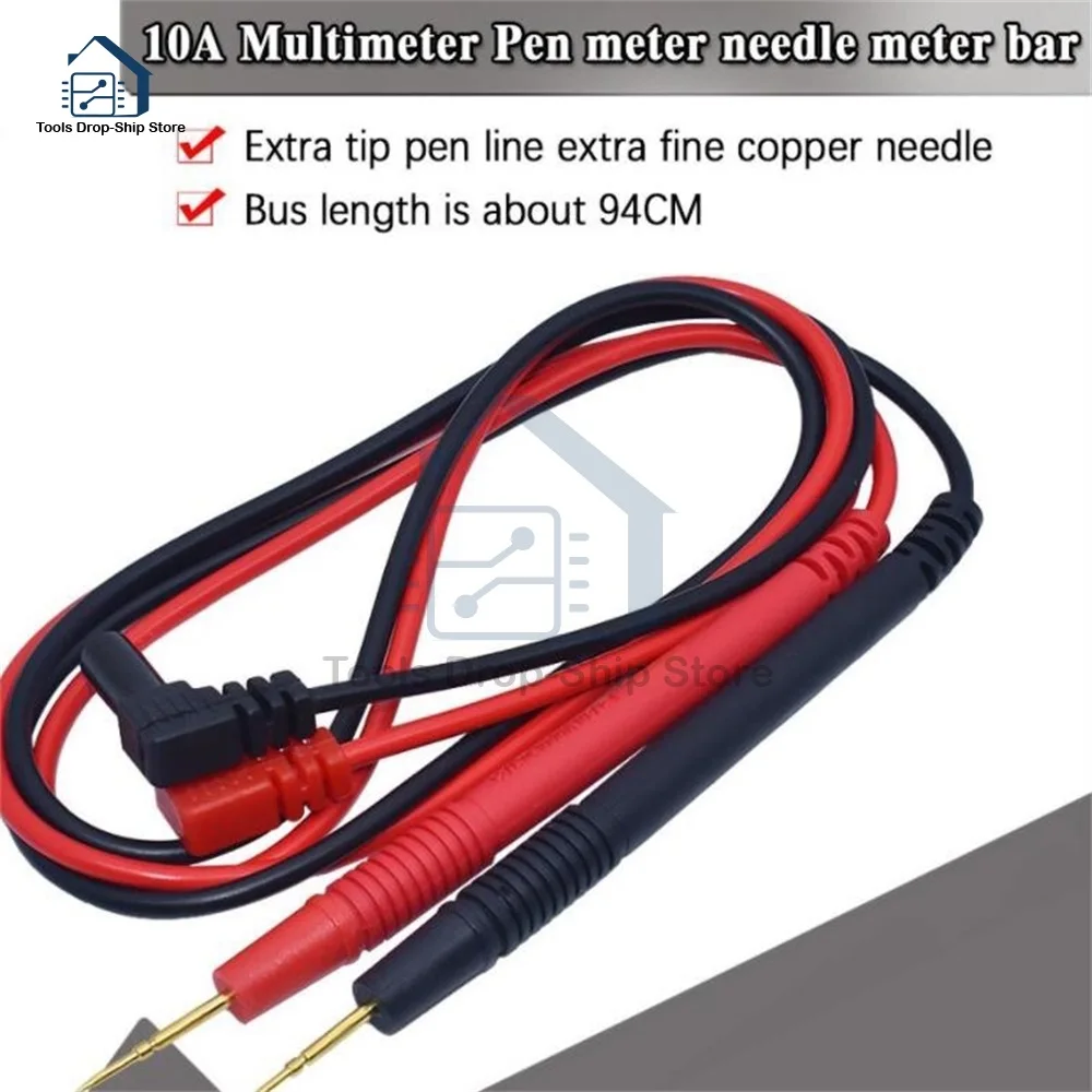 60cm de comprimento 1 par universal 1000v 10a sonda multímetro teste leva para multímetro digital testador chumbo sonda fio caneta cabo ferramenta