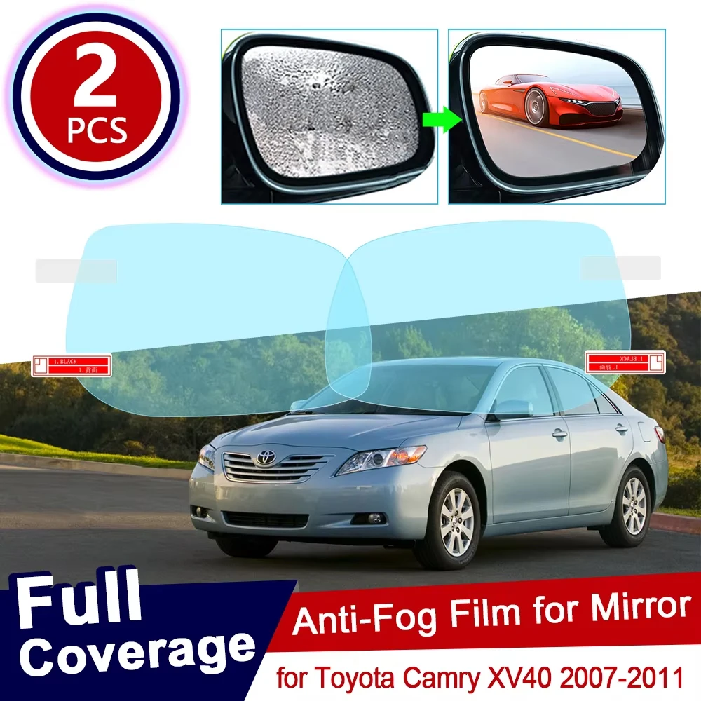 

for Toyota Camry XV40 40 2007~2011 Full Cover Anti Fog Film Rearview Mirror Rainproof Anti-Fog Films Accessories 2008 2009 2010