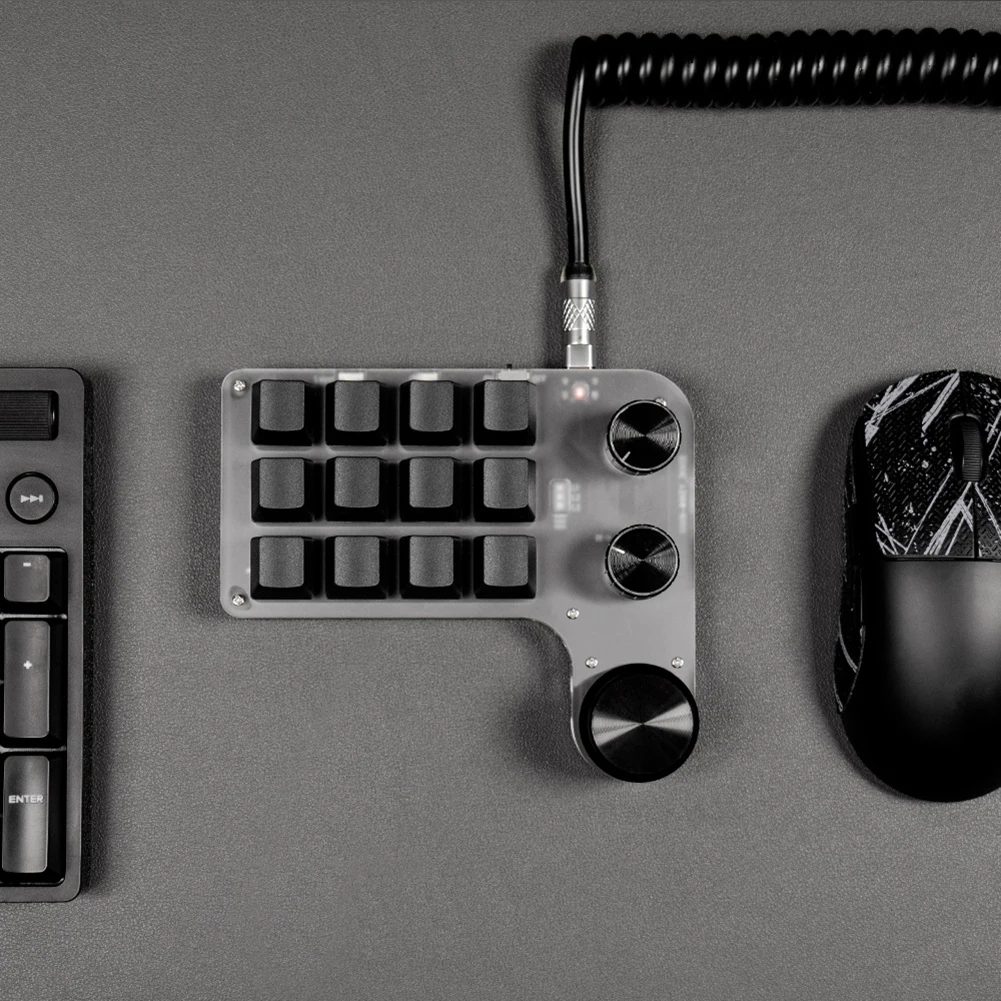 

Programmable DIY Mechanical Keyboard RGB 12/3 Key Knob 7 Colors Light Customized Keyboard USB Wired for PC Macbook Laptop