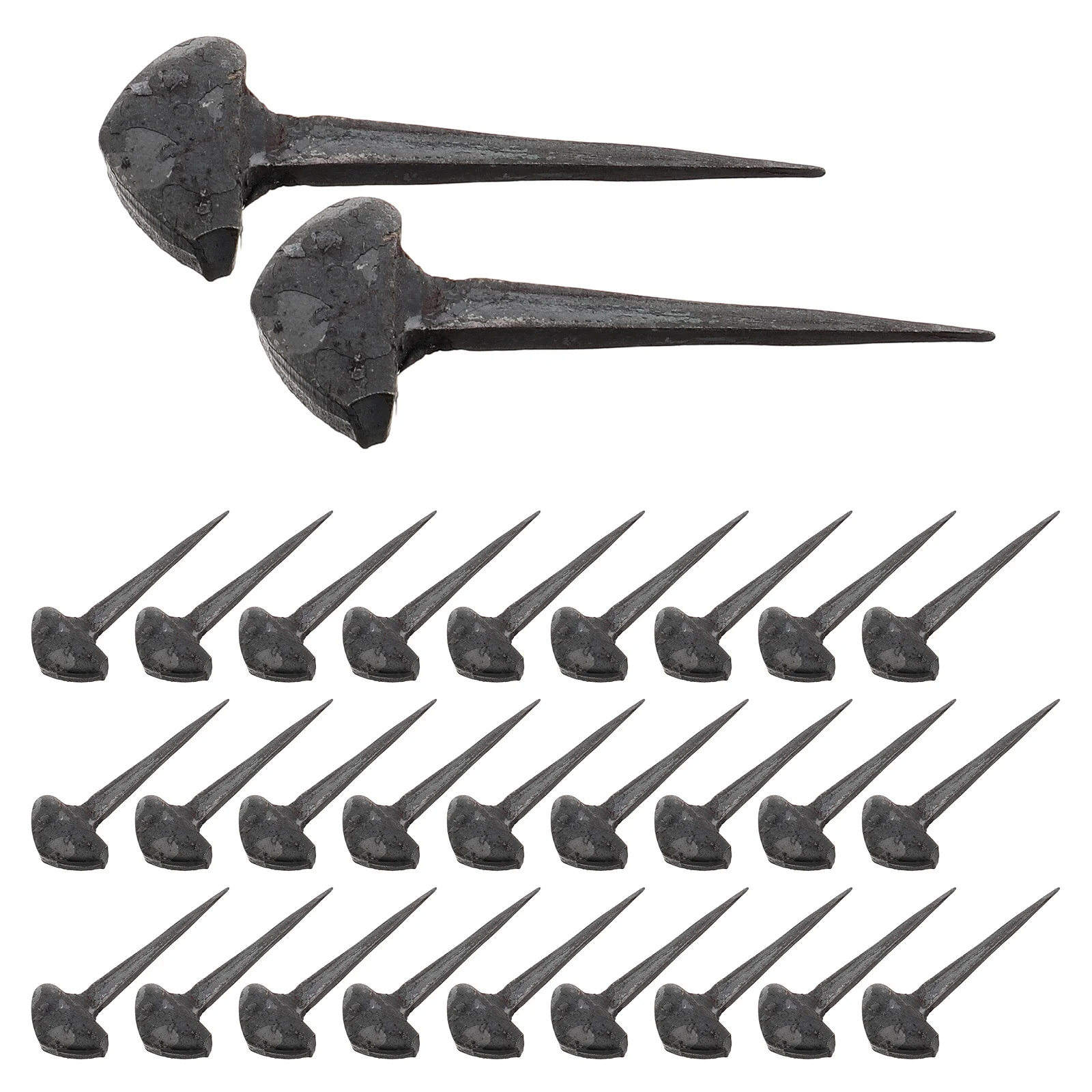 

50 Pcs Horseshoe Stakes Compact Hoof Nails Fixing Tool Mounting Accessories Iron
