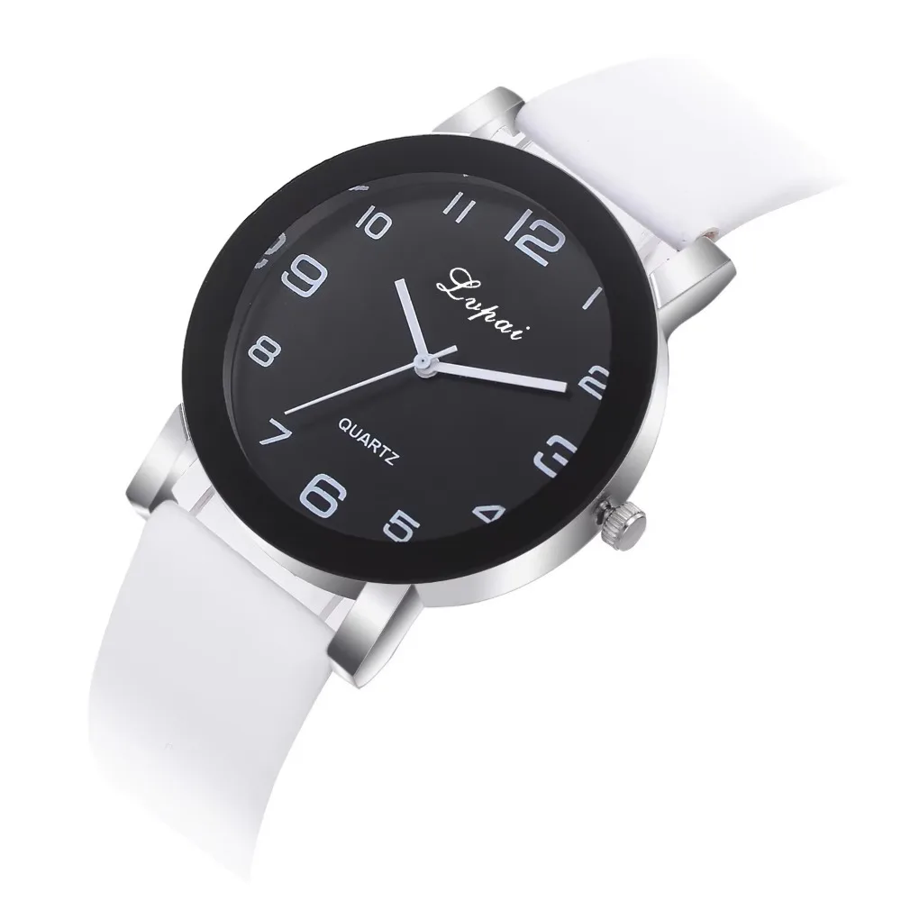 2024 Women Black Watch Hot Sale Leather Band Stainless Steel Analog Quartz Wristwatch Lady Female Casual Watches