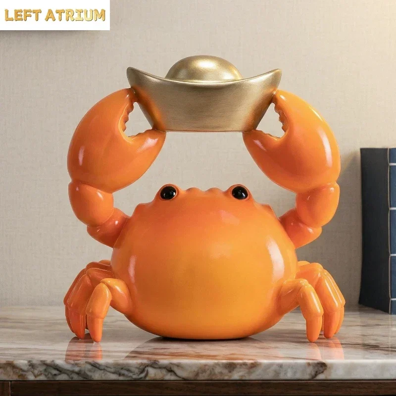 Having Money in Hand Crab Ornaments TV Cabinets Wine Cabinets Office Decorations Tea Rooms Desktop Decorations Home Crafts