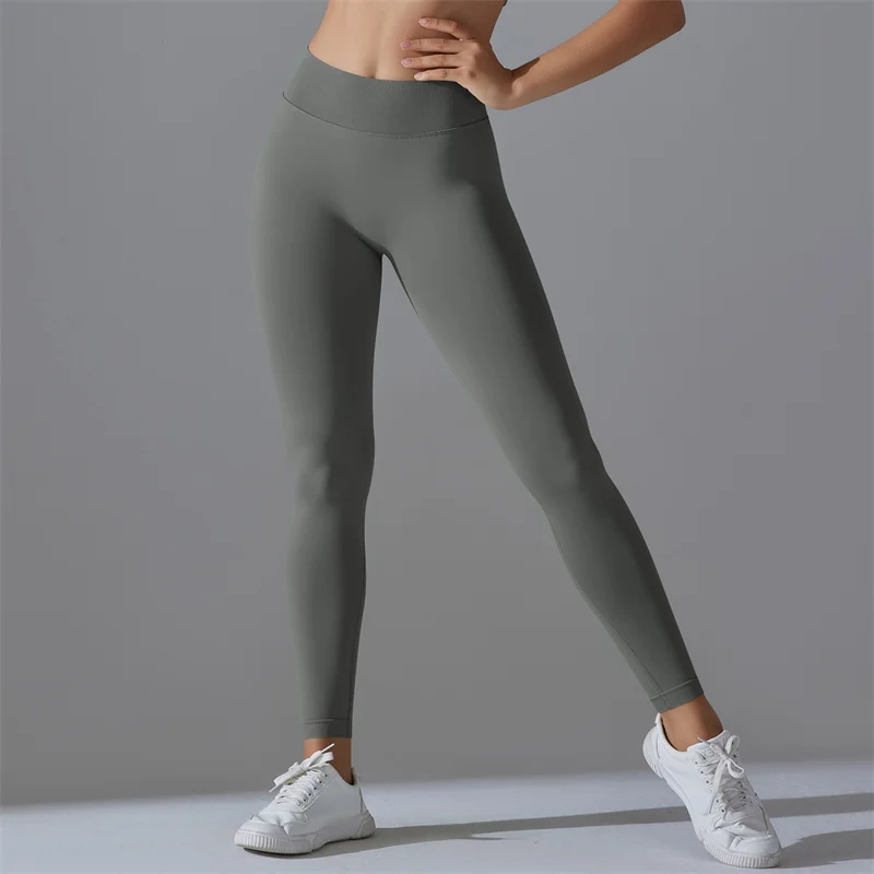 TRY TO BN Mallas de Yoga sin costuras para mujer, pantalones de entrenamiento para Fitness, correr, cintura alta en la espalda, glúteos en V, pantalones ajustados para trotar, gimnasio