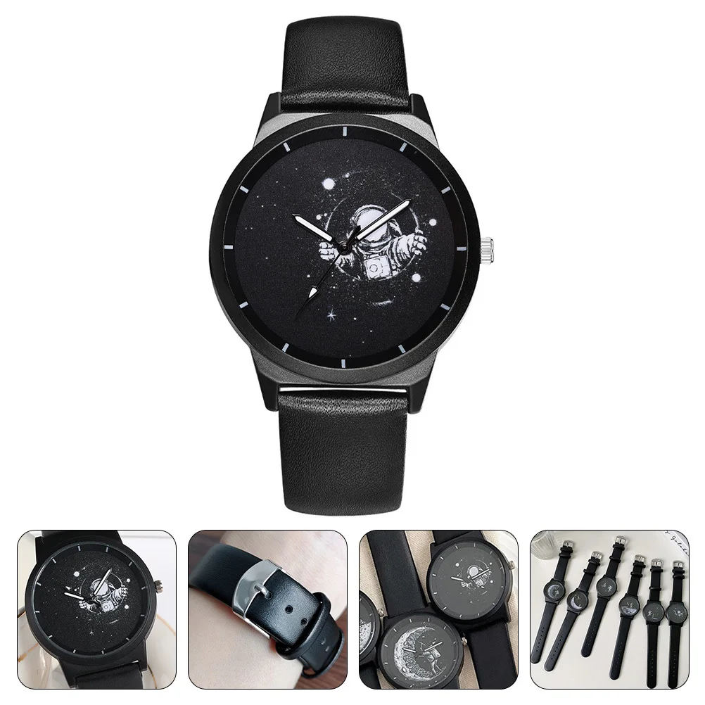 

Astronaut Watch Display Watch Belt Simple Chic Wristwatch for Women Men Festival Gift Wristwatch for Lady