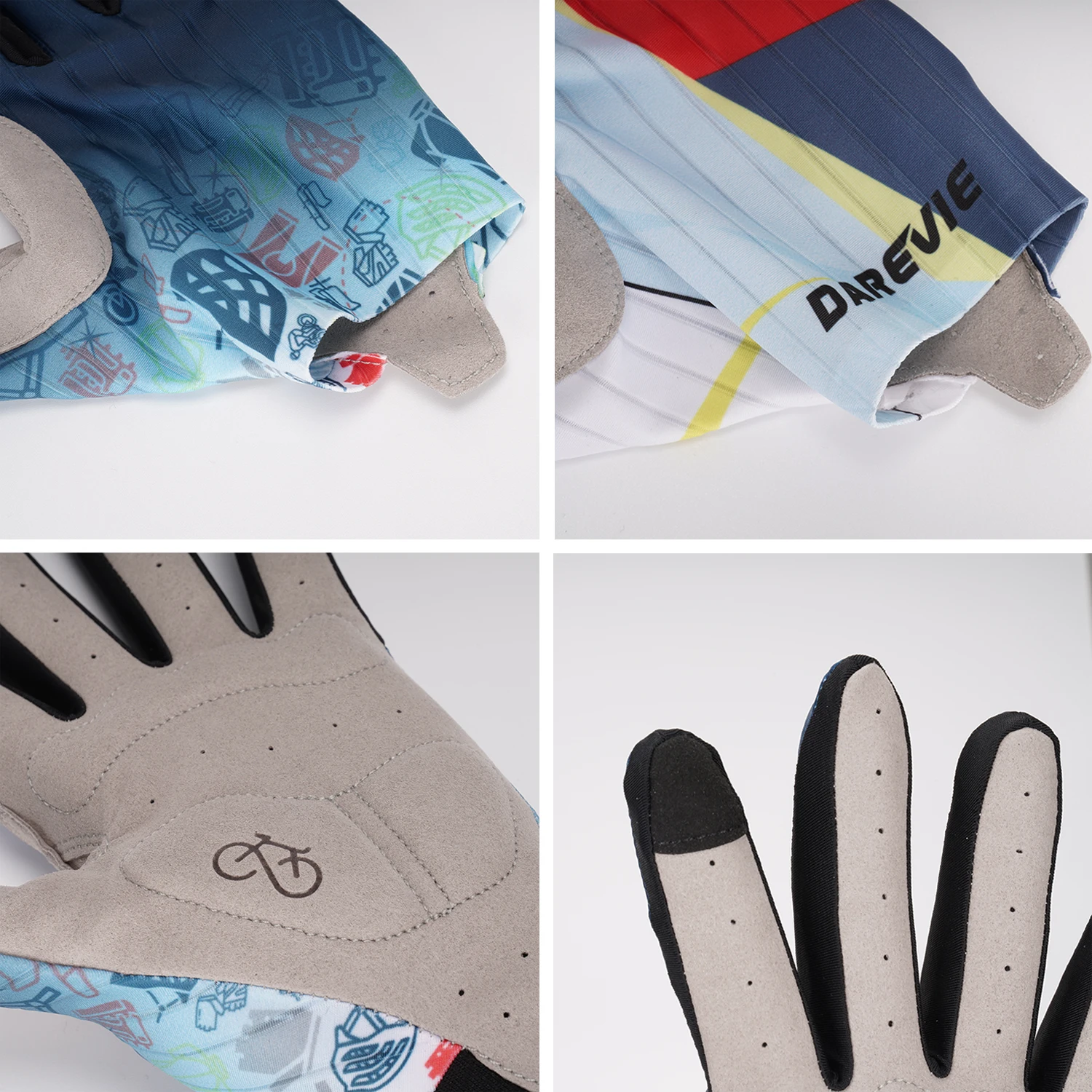 DAREVIE-guantes de ciclismo transpirables para hombre y mujer, manoplas de dedo completo para pantalla táctil, a prueba de golpes, antideslizantes,