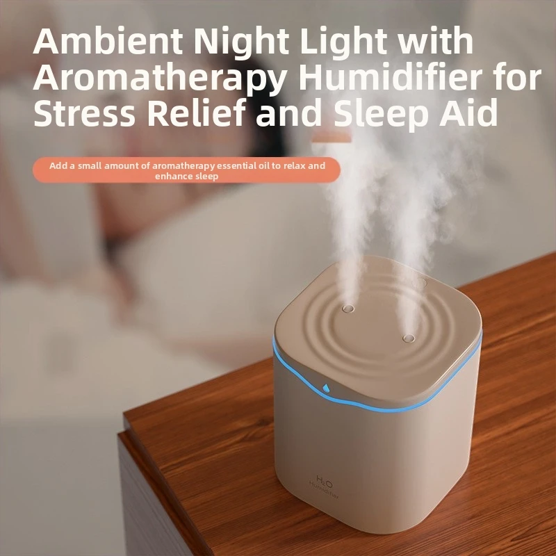 家庭用アロマディフューザー加湿器,2200ml,デュアルUSB,エッセンシャルオイル,超音波香りディフューザー