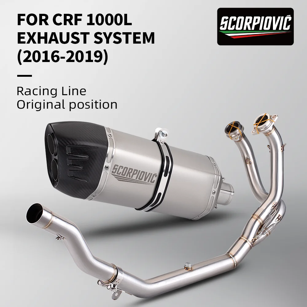 for Honda Africa Twin CRF1000 CRF1000L full exhaust modified front exhaust pipe 16-19 years