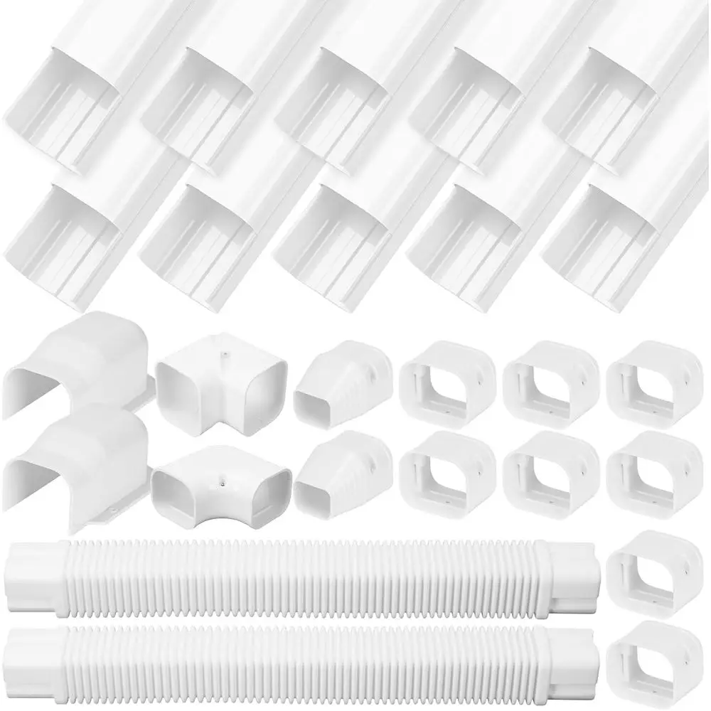 

Decorative PVC Line Cover Kit for 3 Wide Mini Split AC and Heat Pumps, 20ft Length