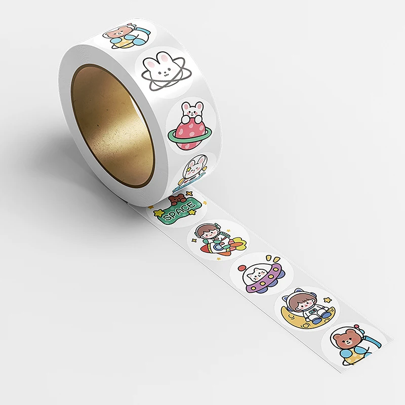 Kids' Motivational Stickers Cute Animal Reward Sticker Friendly Campus Office Classification Self-adhesive Label