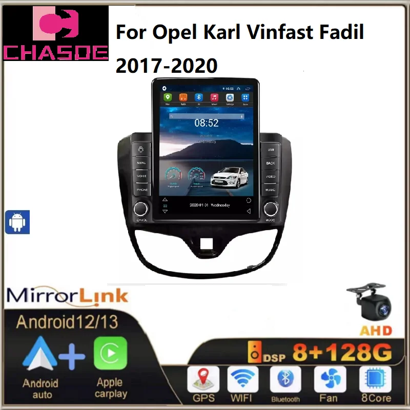 Android 13 8+128G Car Monitor For Opel Karl Vinfast Fadil 2017-2020 360 camera car-play+auto GPS Android 2.5D screen