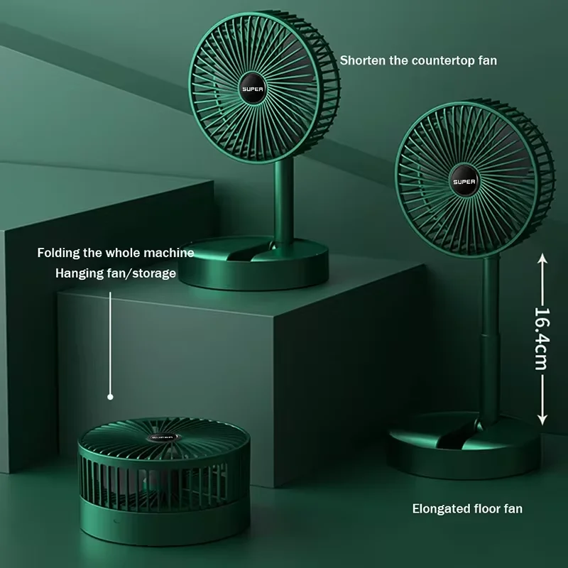 New Summer Desktop Wall Mounted Mini Small Foldable Fan Rechargeable Folding Electric Fan USB Small Fan