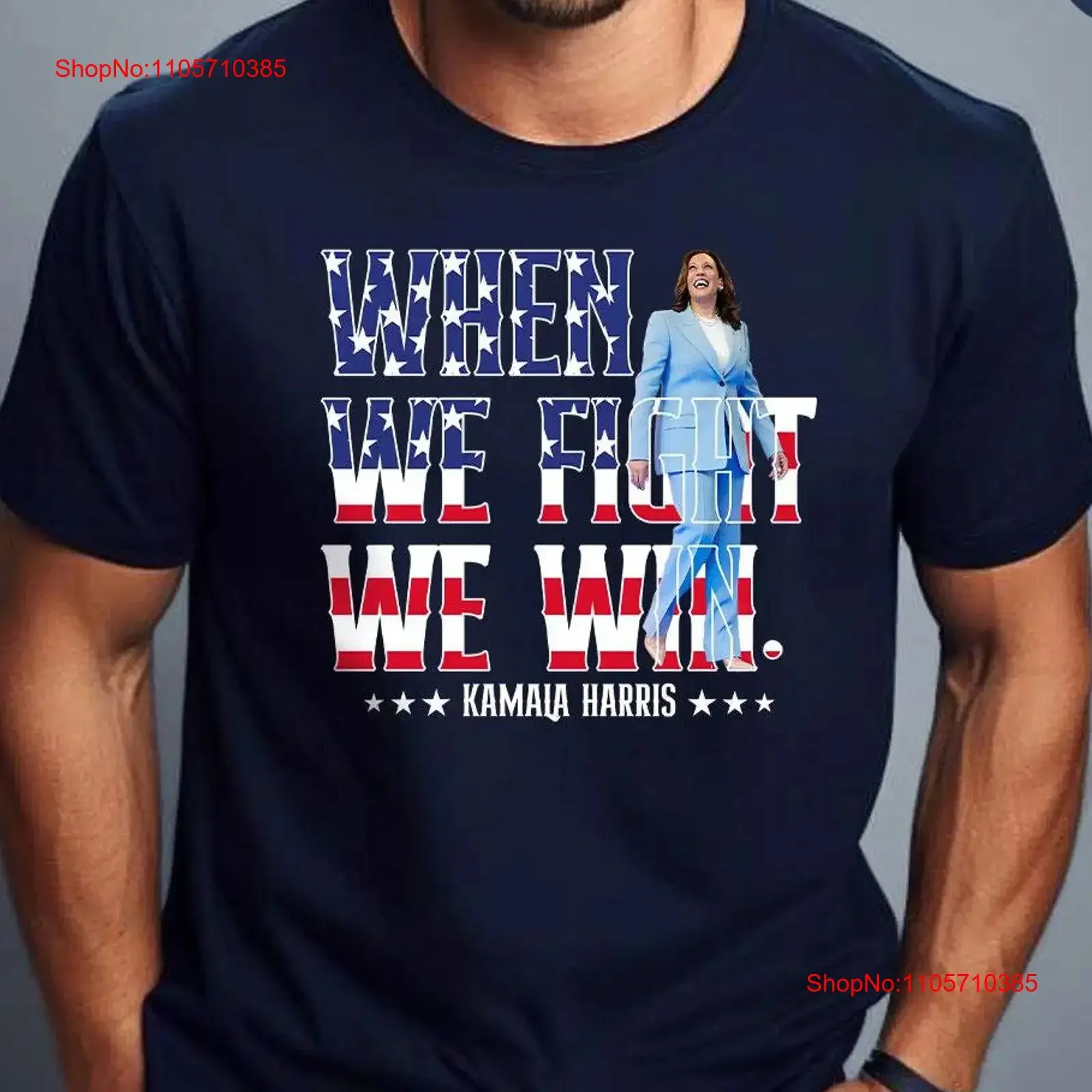 When We Fight Win Harris Walz T Shirt 2024 Kamala Rally Quotes Democrat Liberal FeminisT SL3199 vintage Washed
