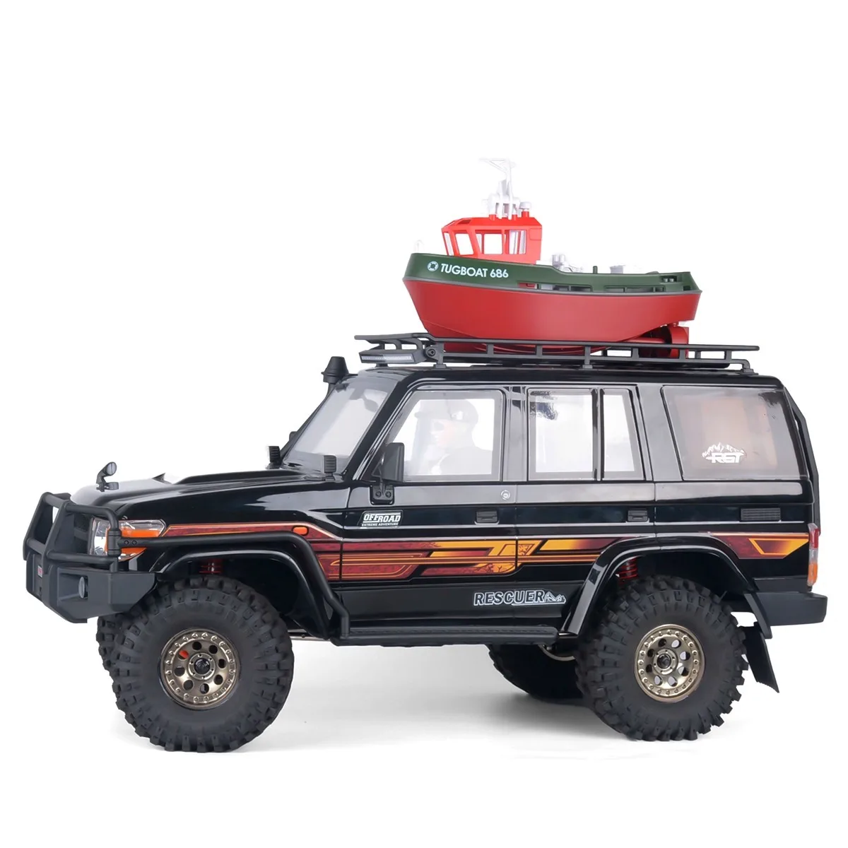 JIKEFUN 686 Łódź RC 2.4G 1/72 Mocny Podwójny Silnik Dalekiego Zasięgu Bezprzewodowy Elektryczny Model Wyciągarki Zdalnie Sterowanej Zabawka dla Chłopców na Prezent