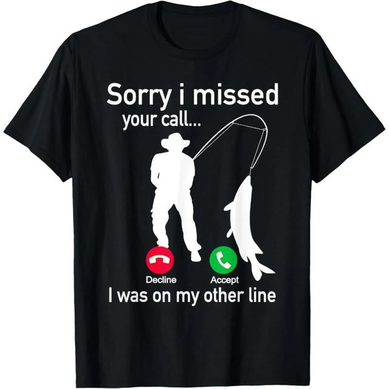 Lo siento por haberte perdido en el llamado, mi teléfono estaba en la otra línea. Camiseta divertida de pesca sarcástica, humor, novedad, casual, vintage, streetwear lavado.