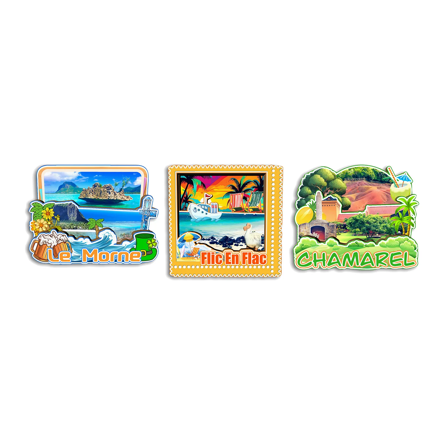

Le Morne Flic En Flac Chamarel Mauritius Fridge Magnet Travel Souvenir Gift Handmade Decorative Refrigerator Sticker Home