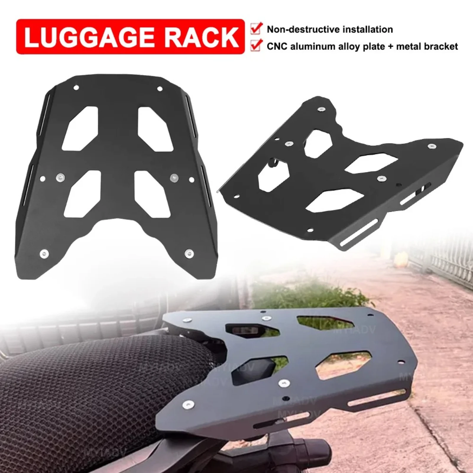 Motorcycle Rear Carrier Luggage Rack Top Case Tailbox Support Holder Bracket For Kawasaki VERSYS 650 Versys650 KLE650 2015-2024