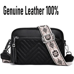 Genuine Leather Shoulder Bag For Women Luxury Designer Cowhide Crossbody Bag Fashion Stylish Handbag Ladies Commuting Sac A Main