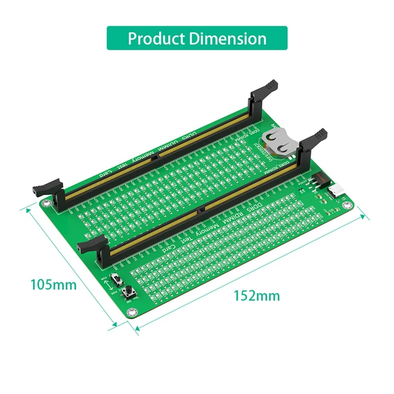 DDR5 RDIMM/UDIMM 메모리 테스터, 데스크탑 컴퓨터용 LED 표시기 포함, DDR5 메모리 테스트 카드
