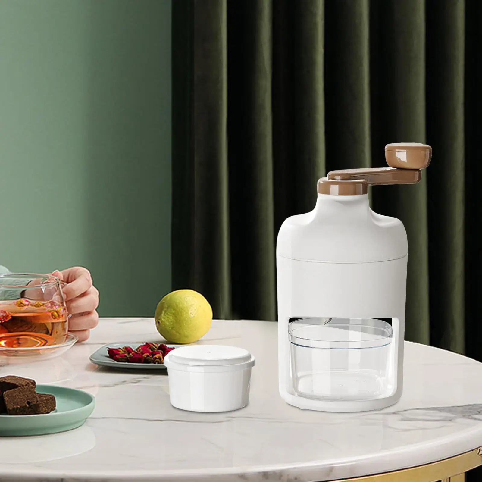 Machine à Cône de Neige Antidérapant, Broyeur Manuel à Distance, pour Cône de Neige, Glace Pilée, pour Restaurant, Bars, ix, Question Pratique