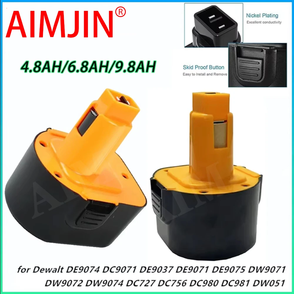 

Replacement DE9061 DE9062 DW9061 DW9062 DE9036 DW911 DW921 DW9614 Ni-MH Battery For 9.6V Power Tool Battery 4800mAh