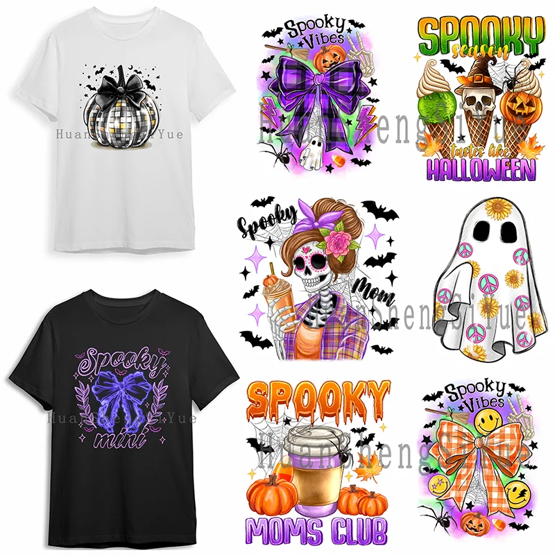 

Ironed Sticker Clothing DTF Thanksgiving Halloween Fashion T-shirt Hoodie DIY Jacket Patch Is Waterproof