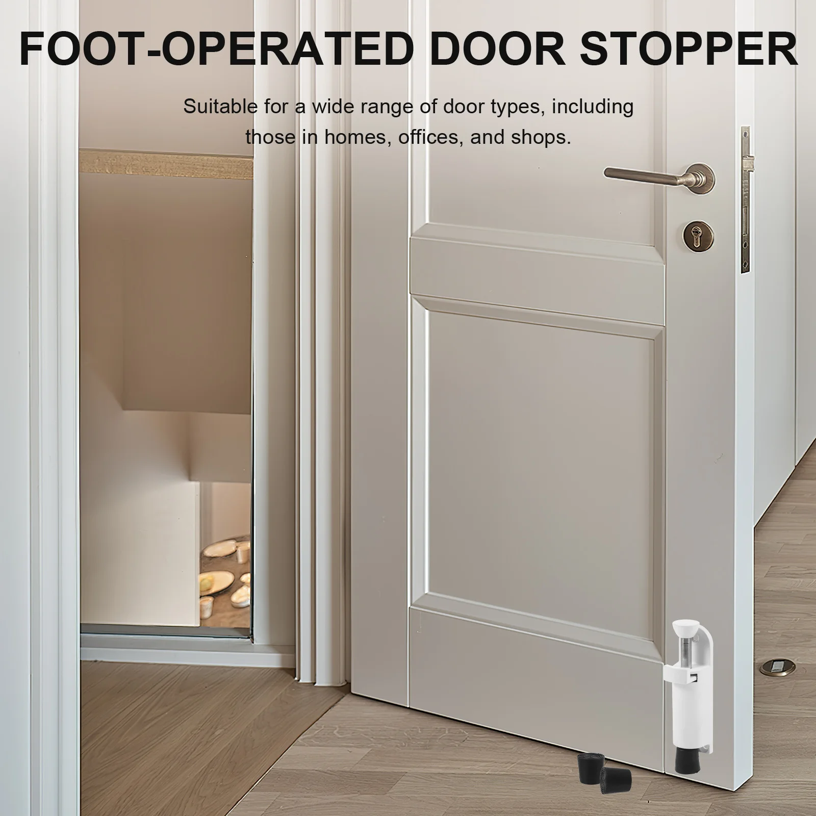 

5Pcs Door Wedge Stopper Protective Kick Down Tall Large Non-Skid Living Room Modern Design Silent Closure Kick Down Door Stop