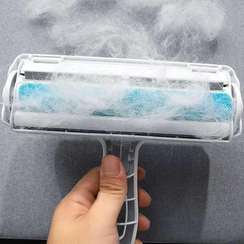 2-Way Pet Hair Remover Roller  Dog Cat Hair From Furniture Self-cleaning Lint Pet Fur Dust Remover Base Home Sofa Clothes