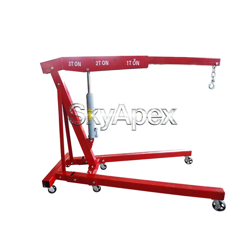 

Engine Crane Single Arm Hoist 2T 3T Mobile Folding Hydraulic Car Engine Lifter Bracket Heavy Duty Auto Repair Lifting Tool
