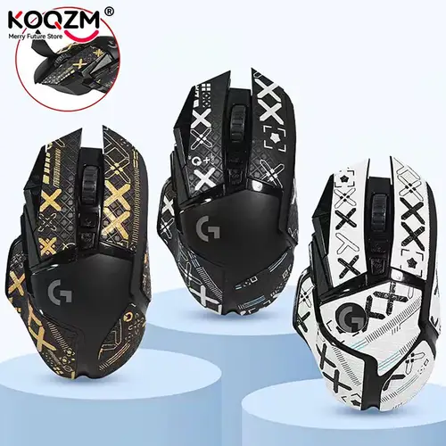 Imagen 1 del producto Cinta de agarre para ratón, pegatina de Skate antideslizante, piel de lagarto, Supa el sudor, ForLogitech G502, pegatina de decoración de ratón de héroe, calcomanía autoadhesiva