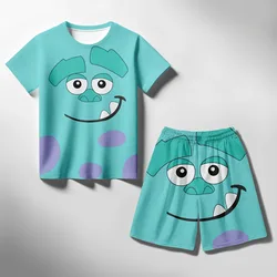 Ragazzi Set a maniche corte t-shirt per bambini estate abbigliamento per bambini stampa 3D Monsters Inc Disney Miniso Fashion Girl Party