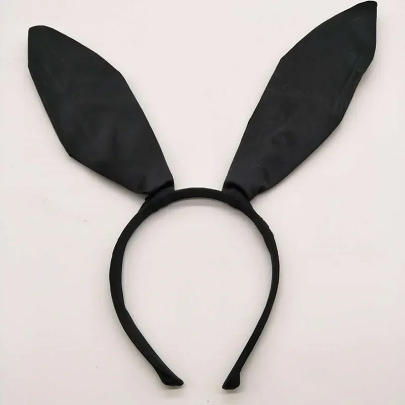 20pcs Girl Sexy Black Long Rabbit Earrings Headband Hen Night Headdress  Party   Decoration Props Birthday Cosplay Christmas