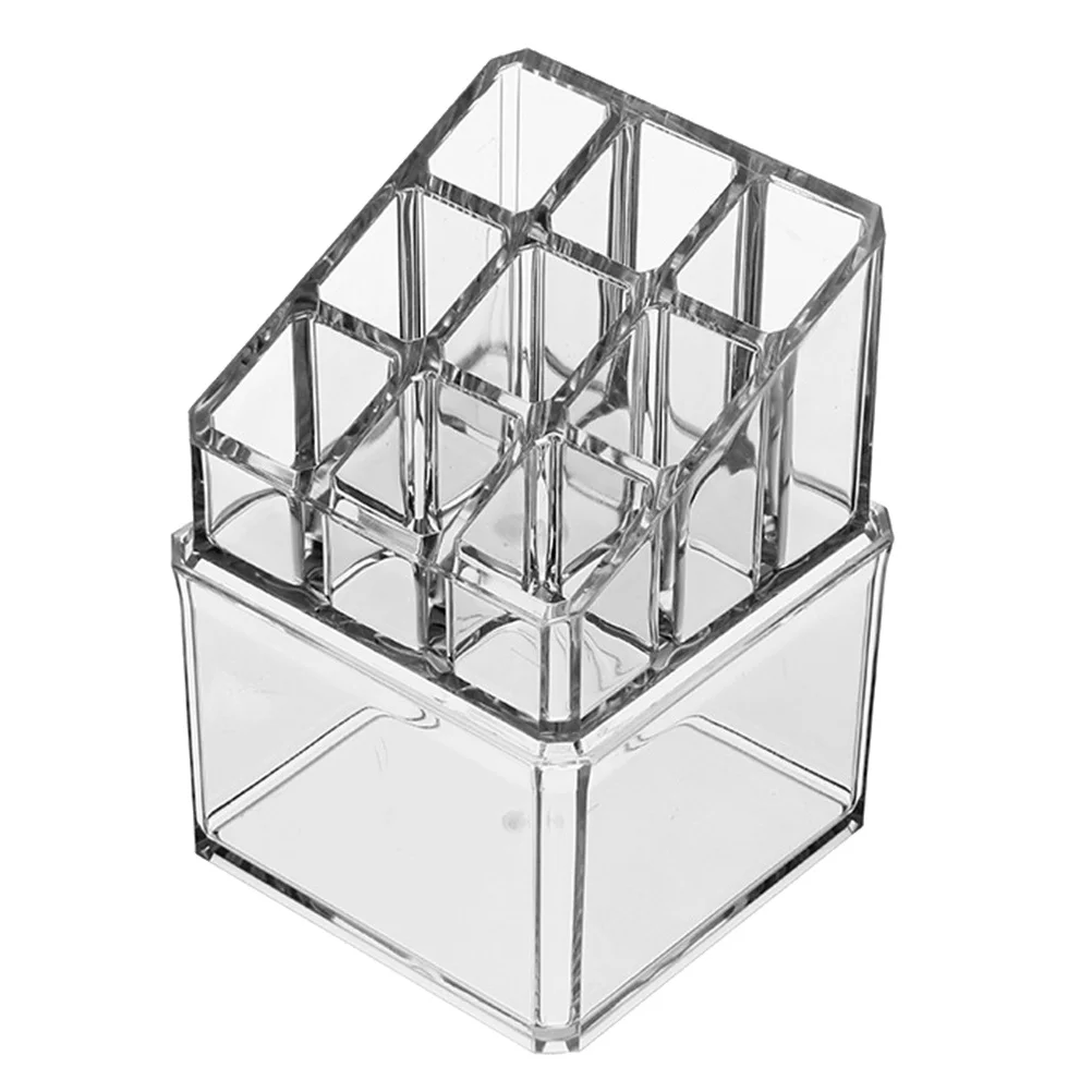 

1Pcs Transparent Acrylic Lipstick Storage Organizer Box Clear Holder Desktop Storage Case for Jewelry